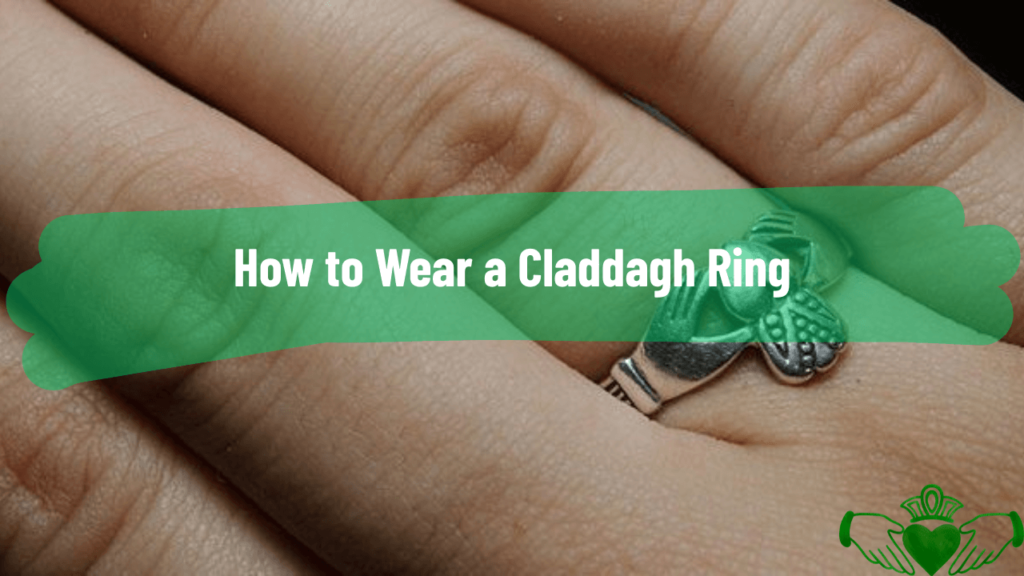 a person wearing a Claddagh Ring showcasing how to wear it